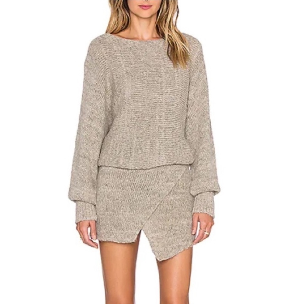 NWOT New AYNI Lupuna Asymmetrical Alpaca Sweater Dress Sz M Made In Peru